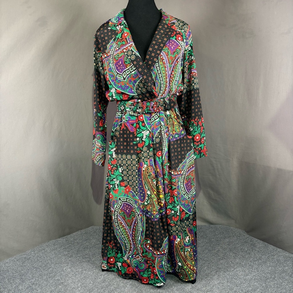 Leslie Fay Multicolor Paisley Midi Dress